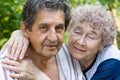 Actual gladness of elderly people Royalty Free Stock Photo