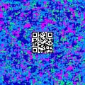 Actual neon colors camouflage vector pattern. Seamless fabric design with QR-data Fashion Camo