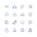 Actualization line icons collection. Growth, Potential, Self-realization, Fulfillment, Empowerment, Progress