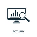 Actuary flat icon. Colored element sign from auditors collection. Flat Actuary icon sign for web design, infographics