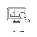 Actuary flat icon. Colored element sign from auditors collection. Flat Actuary icon sign for web design, infographics