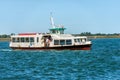 Actv Ferry Boat with Tourists in Motion in the Venice Lagoon - Veneto Italy