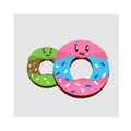 Cute donuts with meses on it