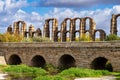 The Acueducto de los Milagros, Miraculous Aqueduct in Merida, Extremadura, Spain Royalty Free Stock Photo