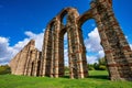 The Acueducto de los Milagros, Miraculous Aqueduct in Merida, Extremadura, Spain Royalty Free Stock Photo