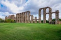 The Acueducto de los Milagros, Miraculous Aqueduct in Merida, Extremadura, Spain Royalty Free Stock Photo