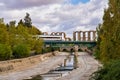 The Acueducto de los Milagros, Miraculous Aqueduct in Merida, Extremadura, Spain Royalty Free Stock Photo