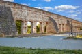 Acueducto San Lazaro in Merida Badajoz aqueduct Royalty Free Stock Photo