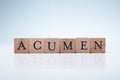 Acumen Word Made With Wooden Blocks Royalty Free Stock Photo