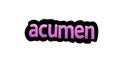 ACUMEN writing vector design on a background