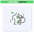 Acupressure massage line icon. Editable Royalty Free Stock Photo