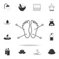 acupuncture of the foot icon. Detailed set of SPA icons. Premium quality graphic design. One of the collection icons for websites, Royalty Free Stock Photo