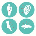 Acupuncture health therapy icon