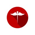 Acupuncture icon. Acupuncture needles as medical symbols for hospital