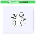 Acupuncture line icon. Editable illustration