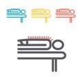 Acupuncture line icon. Vector sign for web graphics.