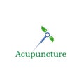 Acupuncture Logo Template Royalty Free Stock Photo