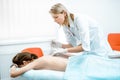 Acupuncture medical treatment with Neuropathologist Royalty Free Stock Photo