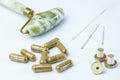 Acupuncture needles Royalty Free Stock Photo