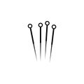 Acupuncture needles outline icon. Signs and symbols can be used for web, logo, mobile app, UI, UX
