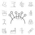 Acupuncture, physiotherapy icon. Physiotherapy icons universal set for web and mobile