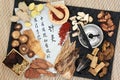 Acupuncture Therapy with Chinese Herbs Royalty Free Stock Photo