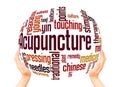 Acupuncture word cloud sphere concept