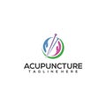 Acupunture logo concept vector. Abstract healthy symbol vector