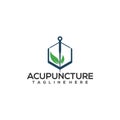Acupunture logo concept vector. Abstract healthy symbol vector