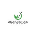 Acupunture logo concept vector. Abstract healthy symbol vector