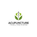 Acupunture logo concept vector. Abstract healthy symbol vector