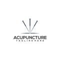 Acupunture logo concept vector. Abstract healthy symbol vector