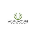 Acupunture logo concept vector. Abstract healthy symbol vector