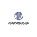 Acupunture logo concept vector. Abstract healthy symbol vector