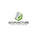 Acupunture logo concept vector. Abstract healthy symbol vector