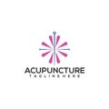 Acupunture logo concept vector. Abstract healthy symbol vector