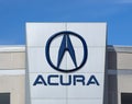 Acura Automobile Dealership Sign and Logo Royalty Free Stock Photo