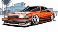 Acura In Gta Art Style With Californian Lowrider Design