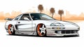 Acura In Gta Art Style With Californian Lowrider Design