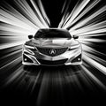 Vibrant Black And White Picture Of A Silver Acura In 8k Resolution