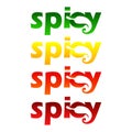 sharp mark level. A scale of indicators of the taste of spicy food or sauce Royalty Free Stock Photo