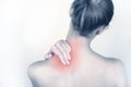 Acute neck pain Royalty Free Stock Photo