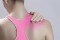 Acute neck pain Royalty Free Stock Photo