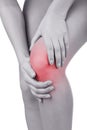 Acute pain in knee Royalty Free Stock Photo