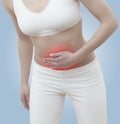 Acute pain in a woman abdomen