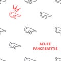 Acute pancreatitis disease awareness pancreas pattern poster
