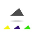 acute triangle colored icons. Elements of Geometric figure colored icons. Can be used for web, logo, mobile app, UI, UX