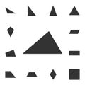 acute triangle icon. Detailed set of geometric figure. Premium graphic design. One of the collection icons for websites, web desig