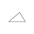 Acute triangle icon. Geometric figure Element for mobile concept and web apps. Thin line icon for website design and development,