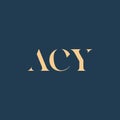 ACY abstract letter logo design Royalty Free Stock Photo